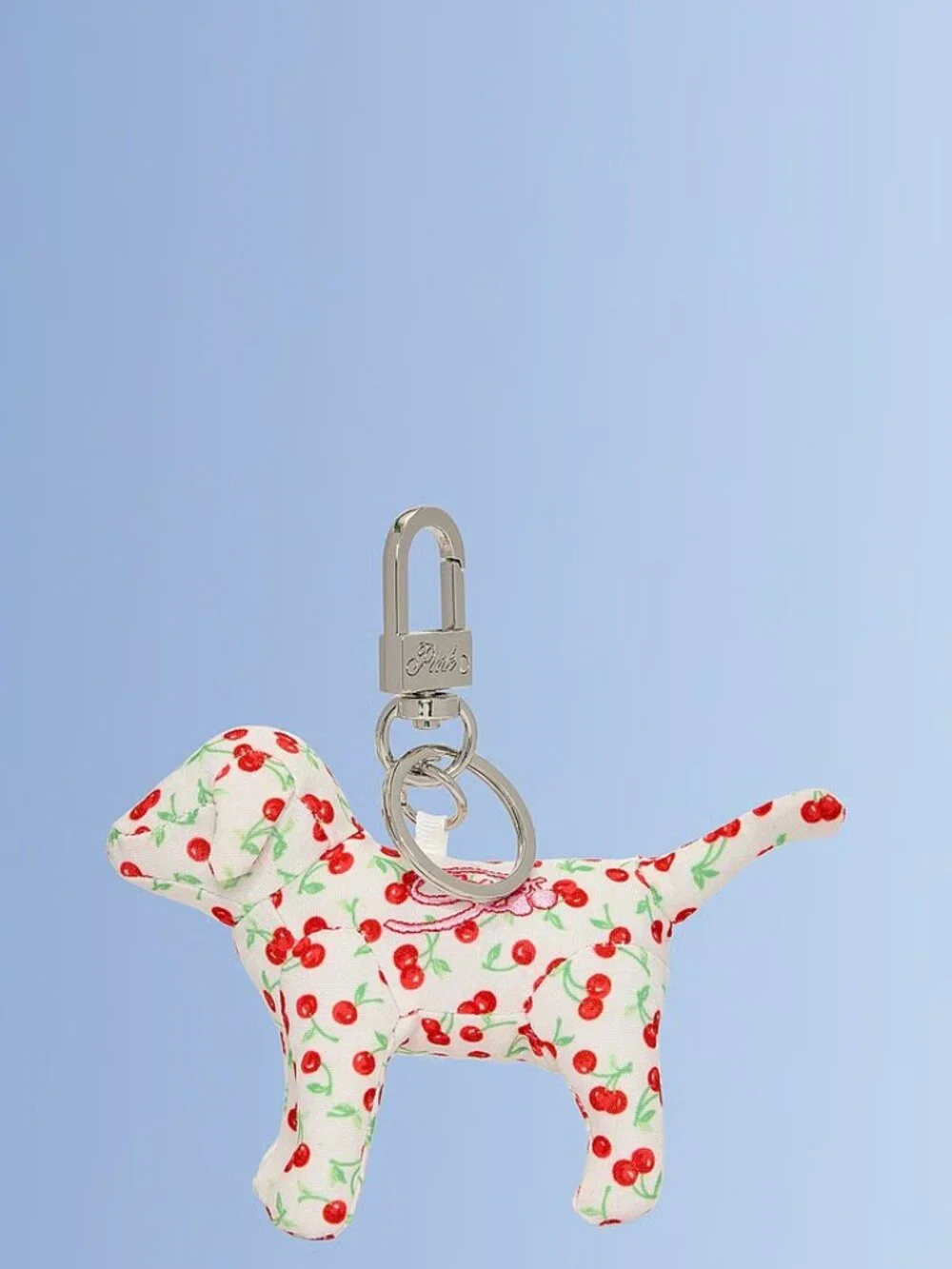 VS PINK Micro Dog Keychain Charm - Whimsy Cherries - NWT